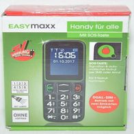 EASYmaxx Dual Sim Handy für alle in Schwarz mit SOS-Taste - Sprechendes Handy