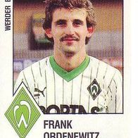 Panini Fussball 1988 Frank Ordenewitz Werder Bremen Bild Nr 35
