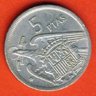 Spanien 5 Pesetas 1957 ( * 69 )