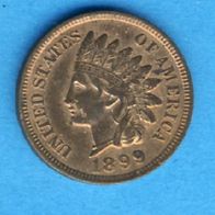 USA 1 Cent Indian Head 1899