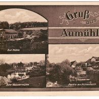 Gruß aus Aumühle, Postkarte, drei Ansichten, no PayPal