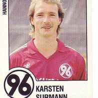 Panini Fussball 1988 Karsten Surmann Hannover 96 Bild Nr 103