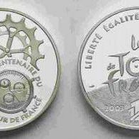 Frankreich 1,5 Euro 2003 in Proof/ PP 100 Jahre Tour de France Zeitfahren