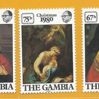 1980 Gambia Christmas 3 Marken postfr. (3141)