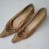 Damen Pumps Gr. 40 LEDER Lieblings Schuhe Sandaletten viel getragen abgetragen