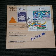 Bund, Postkarte mit Nachnahme