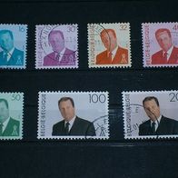 Belgien, König Albert II ohne Brille, versch. Ausgaben gestempelt