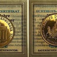 Göde Echtheits-Zertifikat M7961 „200 Jahre Brandenburger Tor" ##102
