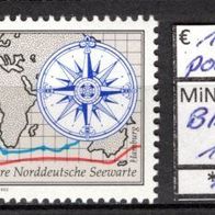 BRD / Bund 1993 125 Jahre Norddeutsche Seewarte, Hamburg MiNr. 1647 postfrisch