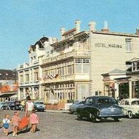 NL 2041 Zandvoort Hogeweg Hotel Marina belebte Straßenansicht um 1957