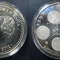 30 Euro Silber Münze Spanien 2012 "10 Jahre Euro Währung"