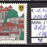 BRD / Bund 1994 1000 Jahre Stadt Quedlinburg MiNr. 1765 postfrisch