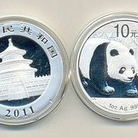 China Panda-Münze 10 Yuan 2011, Panda-Bären