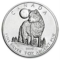 Kanada Silber 1 oz. 5 Dollars 2011 "Timber Wolf"