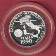 Silber Andorra 10 Diners 1989 Fußball-WM Italien 1990 Austragungsorte