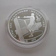 Silber Rußland 5 Rubel 1979 Hammerwerfer Proof/ PP