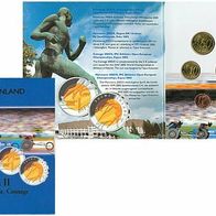 Offizieller KMS Finnland 2005 im Original-Blister, Leichtathletik-WM mit 5 € Münze