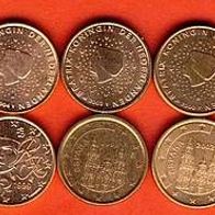 1 Cent Lot (74) aus Luxemburg, Niederlande, Belgien, Spanien, Frankreich