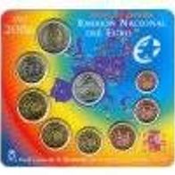 Sonder-KMS Spanien 2006 mit 8 Kursmünzen in stgl. und Medaille 20 Jahre EU-Beitritt
