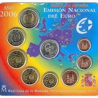 Sonder-KMS Spanien 2006 mit 8 Kursmünzen in stgl. und Medaille "COLUMBUS"