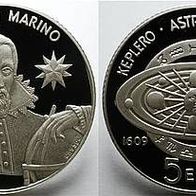 Silber 5 Euro 2009 PP San Marino 400 Jahre "ASTRONOMIA Nova" Kepler