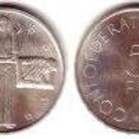Schweiz 5 Franken 1963 B. 100 Jahre Rotes Kreuz, Stgl.