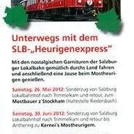 Flyer Salzburger Lokalbahn Heurigenexpress SLB 2012 Österreich Eisenbahn railway