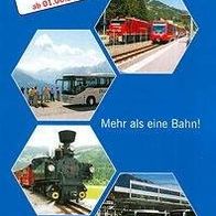 Fahrplan Zillertalbahn ab 1.6.2012 Österreich Tirol Eisenbahn Austria railway