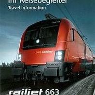Reisebegleiter Reiseplan ÖBB RJ 663 Bregenz - Wien West 11-12 railjet Österreich