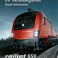 Reisebegleiter ÖBB RJ 650 Graz - Wien 11-12 railjet rail Austria Österreich Bahn