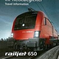 Reisebegleiter ÖBB RJ 650 Graz - Wien 2012 railjet rail Austria Österreich Bahn