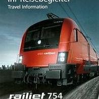 Reisebegleiter ÖBB RJ 754 Graz - Wien 11-12 railjet Österreich Austria Bahn rail