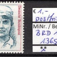BRD / Bund 1988 Freimarken: Frauen der deutschen Geschichte MiNr. 1365 postfrisch