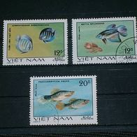 Vietnam, MNr.1145/47, Teilsatz gestempelt -Zierfische-