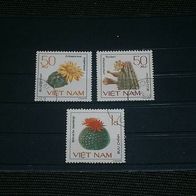 Vietnam, MNr.1546/48, Teilsatz gestempelt -Kakteen-