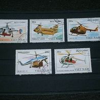 Vietnam, MNr.2014/20, Teilsatz gestempelt -Hubschrauber-