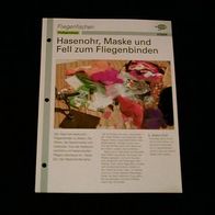 Hasenohr, Maske und Fell zum Fliegenbinden - Infokarte über