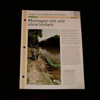 Montagen mit und ohne Vorfach - Infokarte über