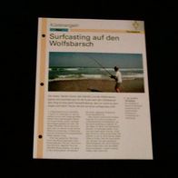 Surfcasting auf den Wolfsbarsch - Infokarte über