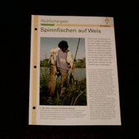 Spinnfischen auf Wels - Infokarte über