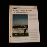 Mit der Schleppangel vom Strand aus - Infokarte über