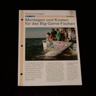 Montagen und Knoten für das Big-Game-Fischen - Infokarte über