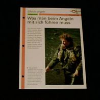 Was man beim Angeln mit sich führen muss - Infokarte über