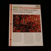 Bleie und Haken prüfen und instand halten - Infokarte über