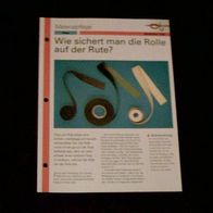 Wie sichert man die Rolle auf der Rute? - Infokarte über