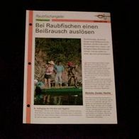 Bei Raubfischen einen Beißrauch auslösen - Infokarte über