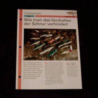 Wie man das Verdrallen der Schnur verhindert - Infokarte über