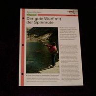 Der gute Wurf mit der Spinnrute - Infokarte über