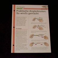 Praktische Anglerknoten: So wird´s gemacht - Infokarte über