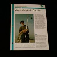 Wozu dient ein Boom? - Infokarte über